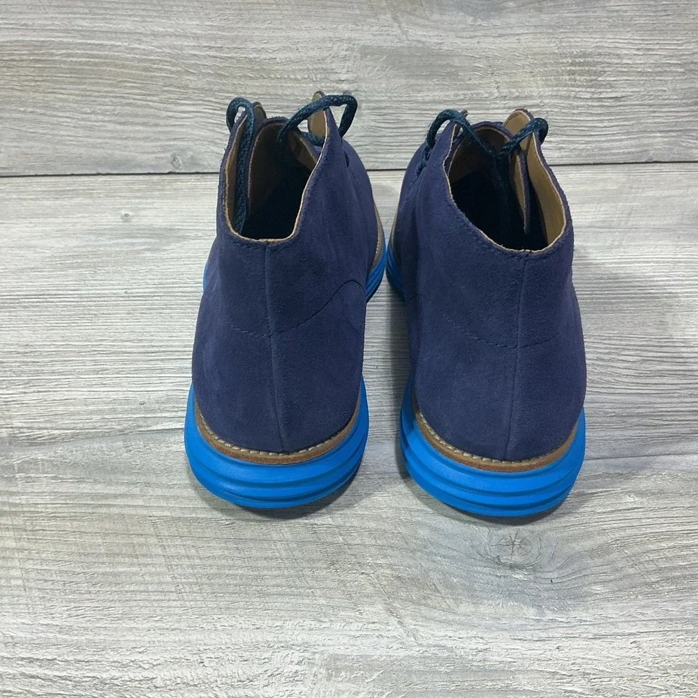 Cole Haan LunarGrand Chukka Boots Mens Size 13 M Blue Suede C13627 Desert Preppy